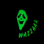 Scream Wazzaaa mörkerlysande tygmärke